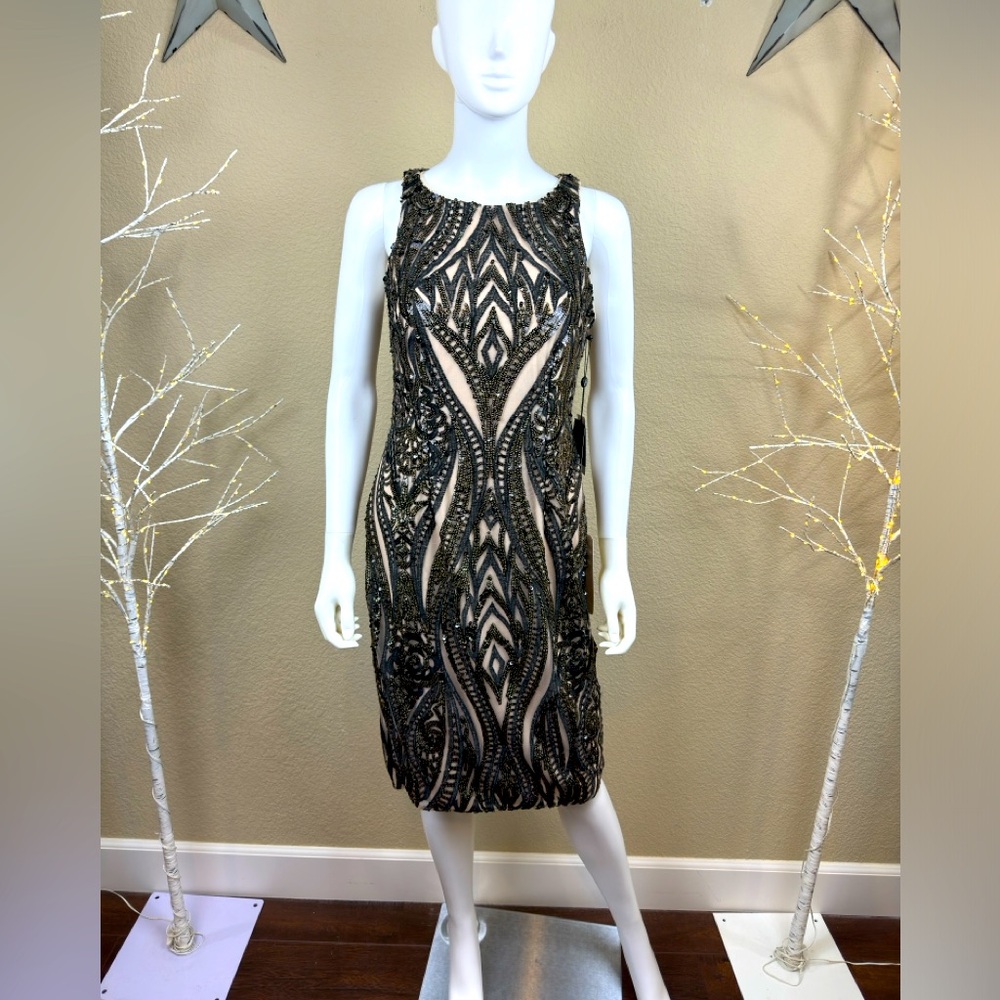 🌸 White House Black Market Adrianna Papell Shimmer Knee Length Dress 🌸